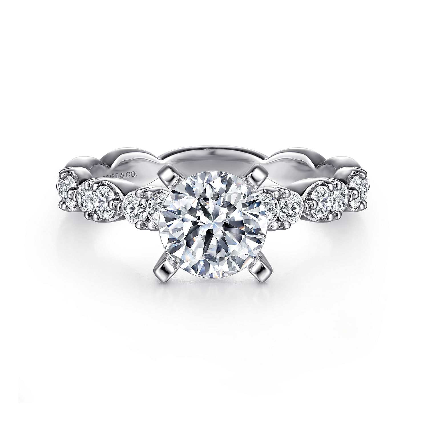 Rowan - Platinum Round Diamond Engagement Ring