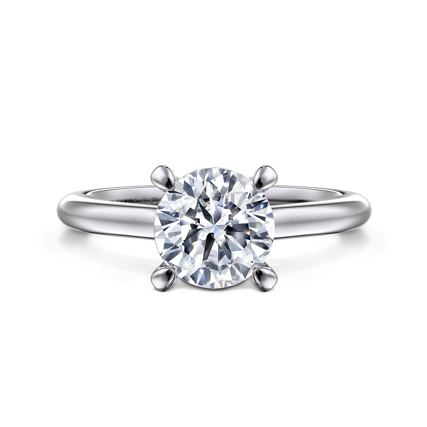 Valerie - 14K White Gold Round Diamond Engagement Ring
