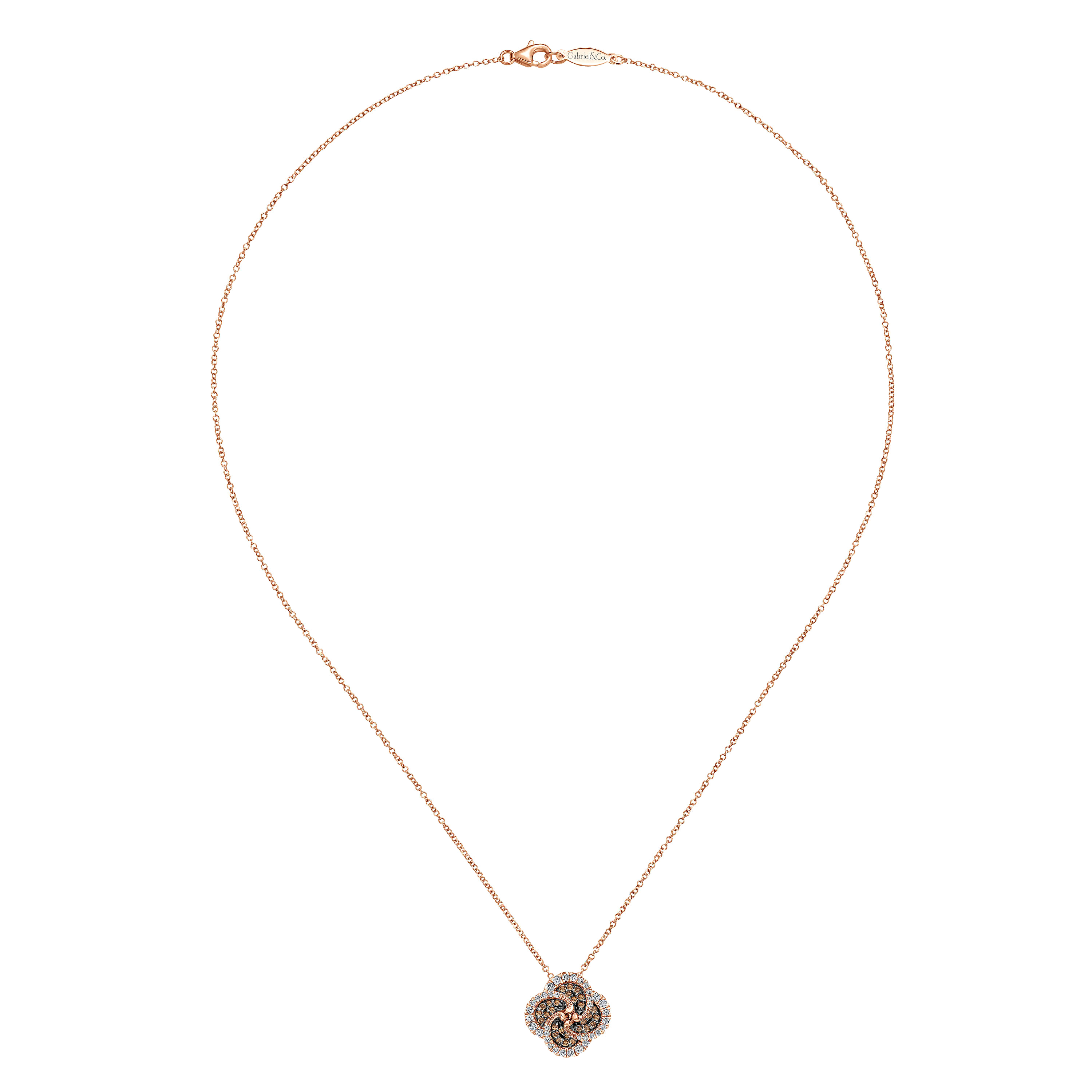 14k Rose Gold Cocoa Fashion Necklace | NK4513K45CD