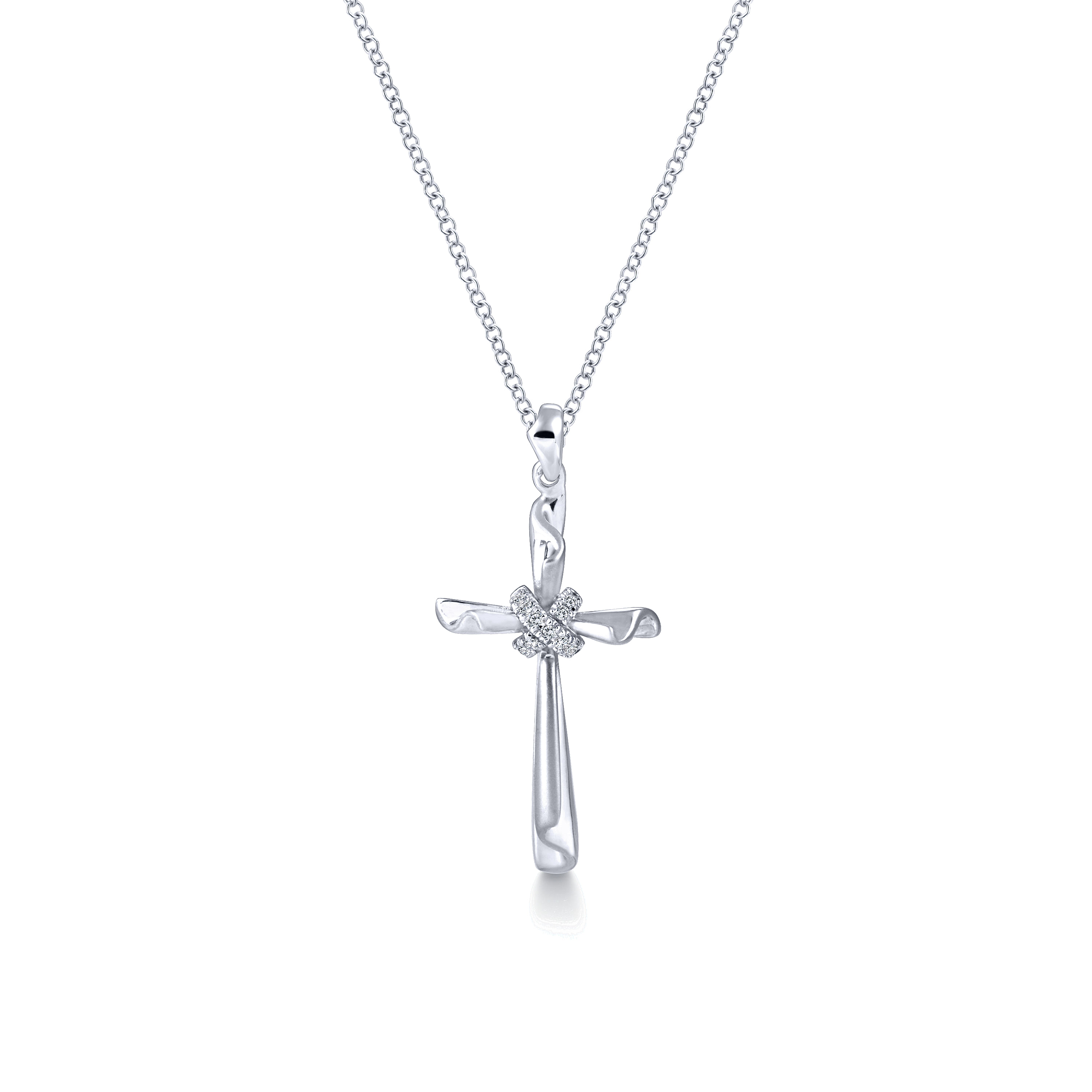 Silver And Diamond Cross Necklace Online, 57% OFF | www 
