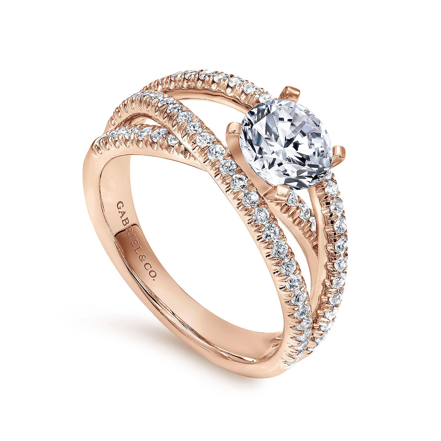14K Rose Gold Engagement Ring