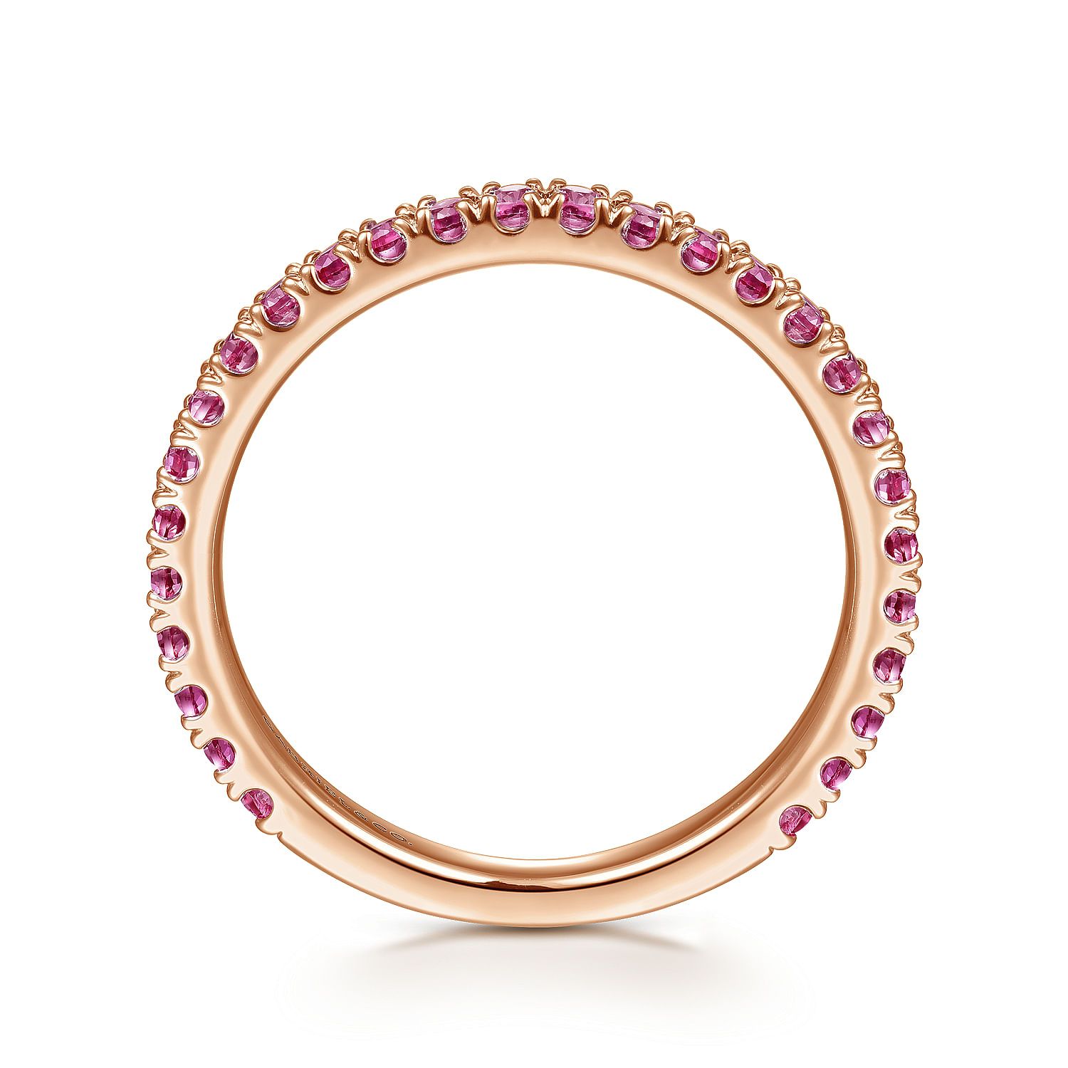 14K Rose Gold Ruby Stackable Ring