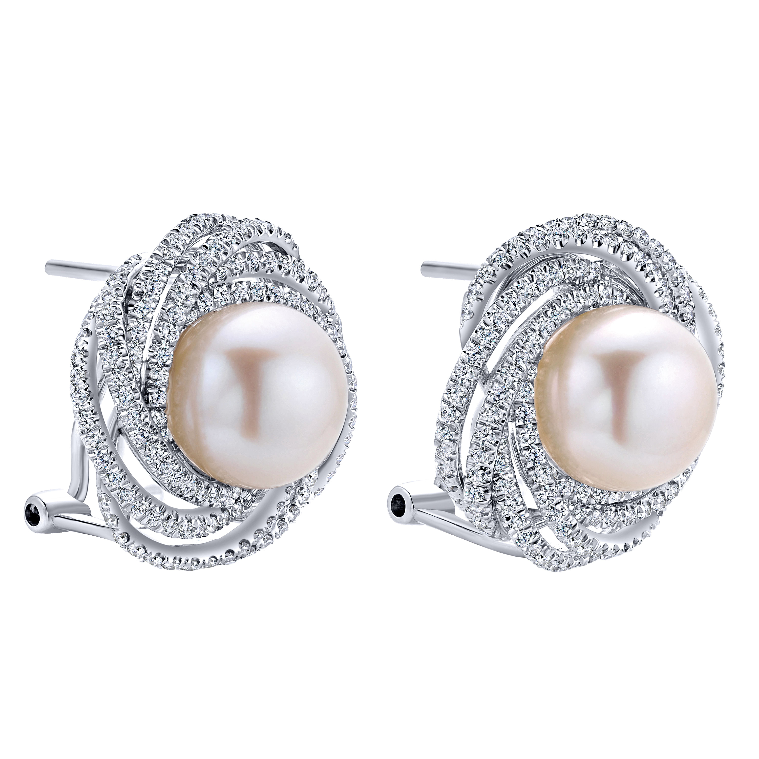 14K White Gold  Fashion Earrings