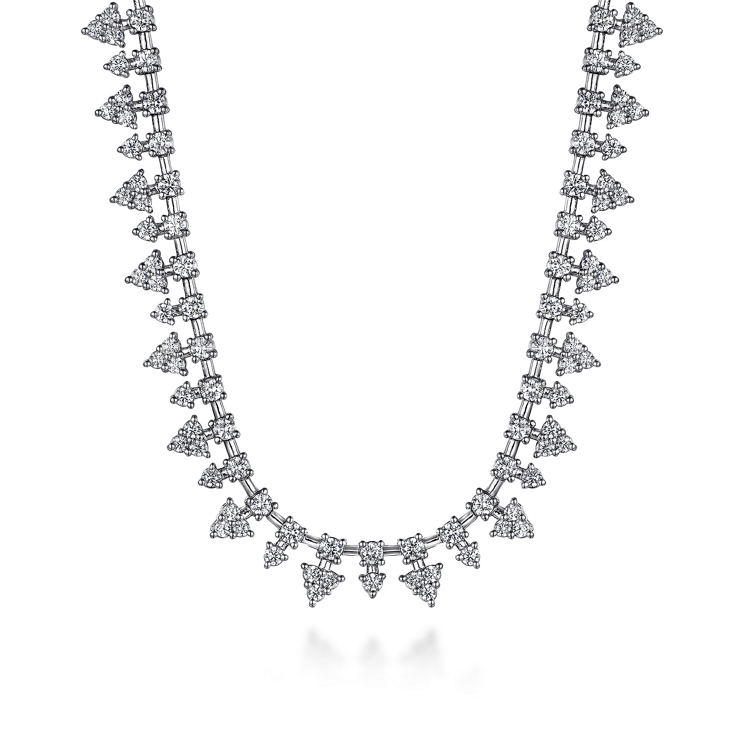 14K White Gold Diamond  Tennis Necklace