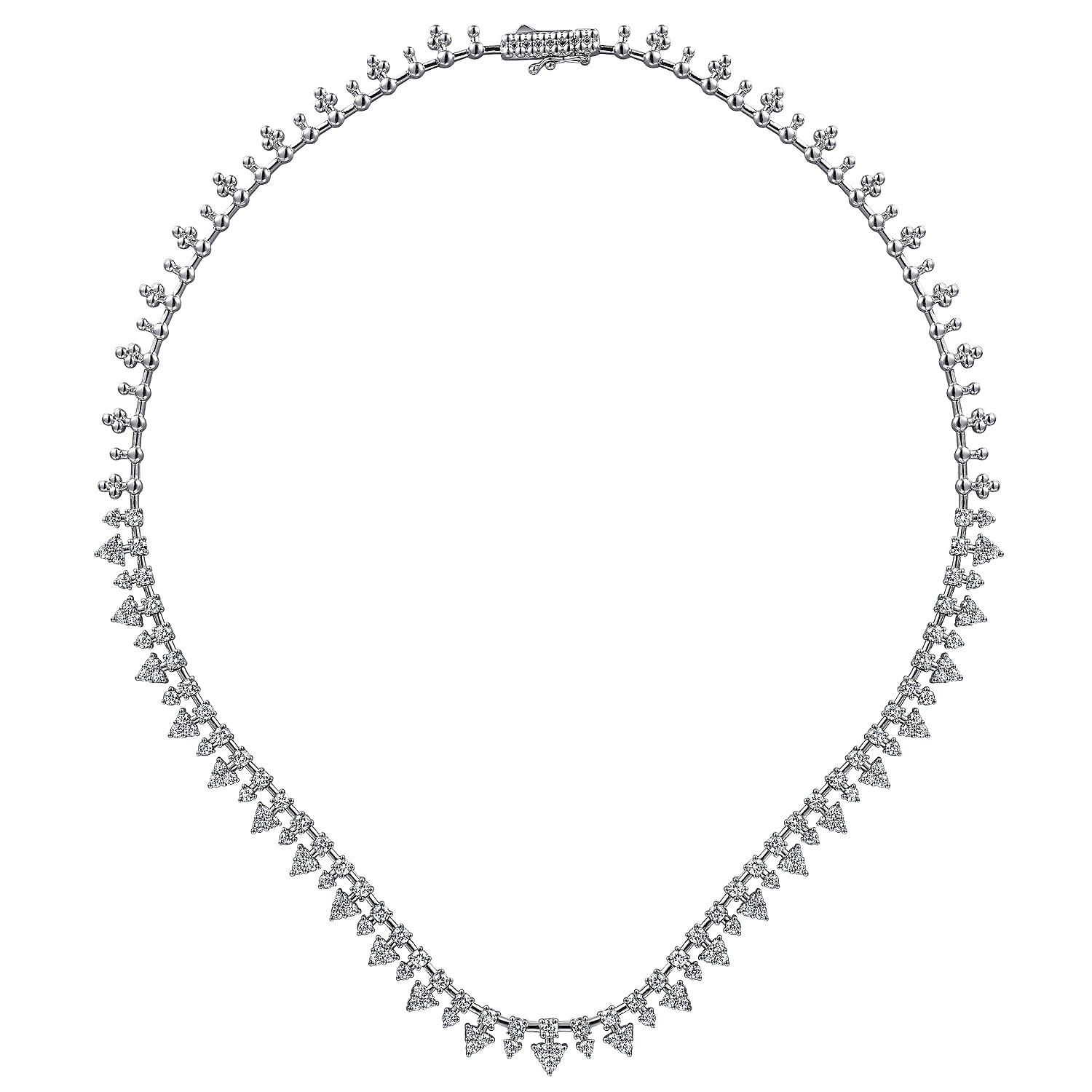 14K White Gold Diamond  Tennis Necklace