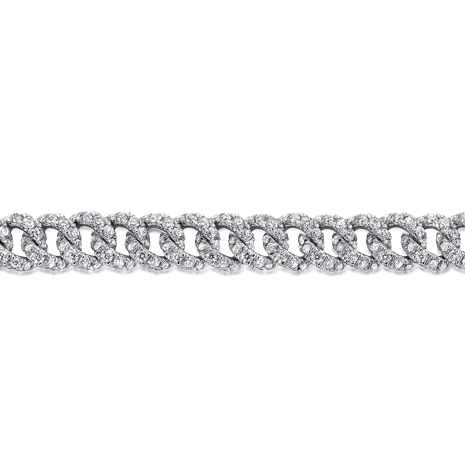 14K White Gold Diamond Link Tennis Bracelet
