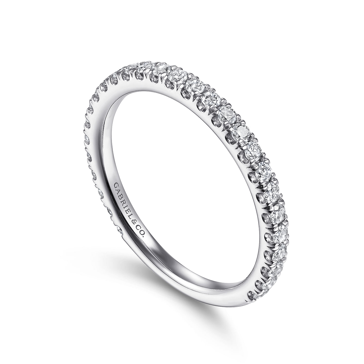 14K White Gold Stackable Diamond Ring