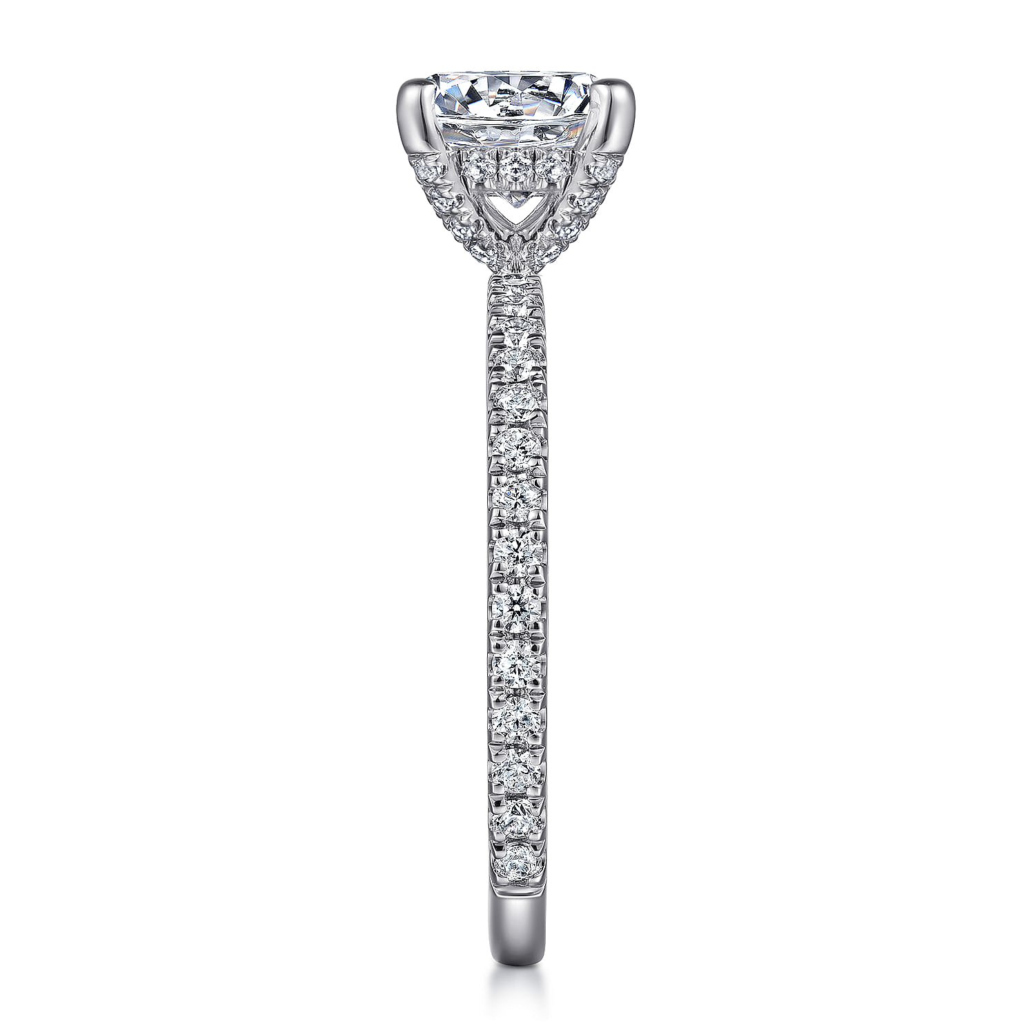 14K White-Rose Gold Diamond Engagement Ring