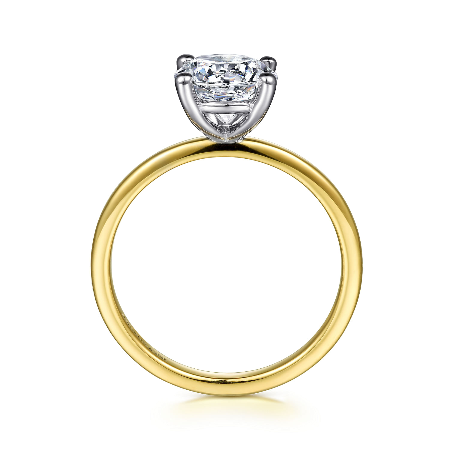 14K White-Yellow Gold Diamond Engagement Ring