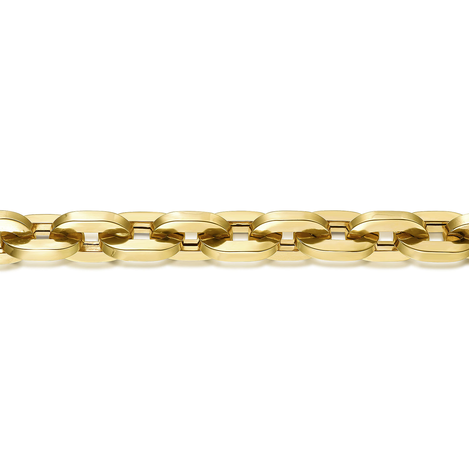 14K Yellow Gold Hollow Link Bracelet