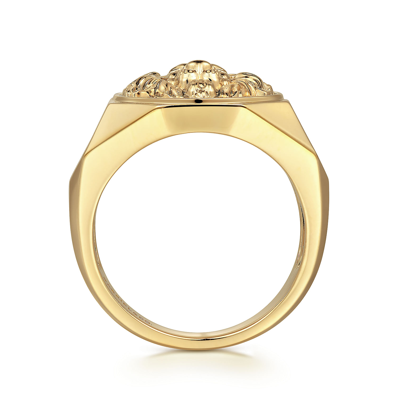 14K Yellow Gold Lion Head Ring