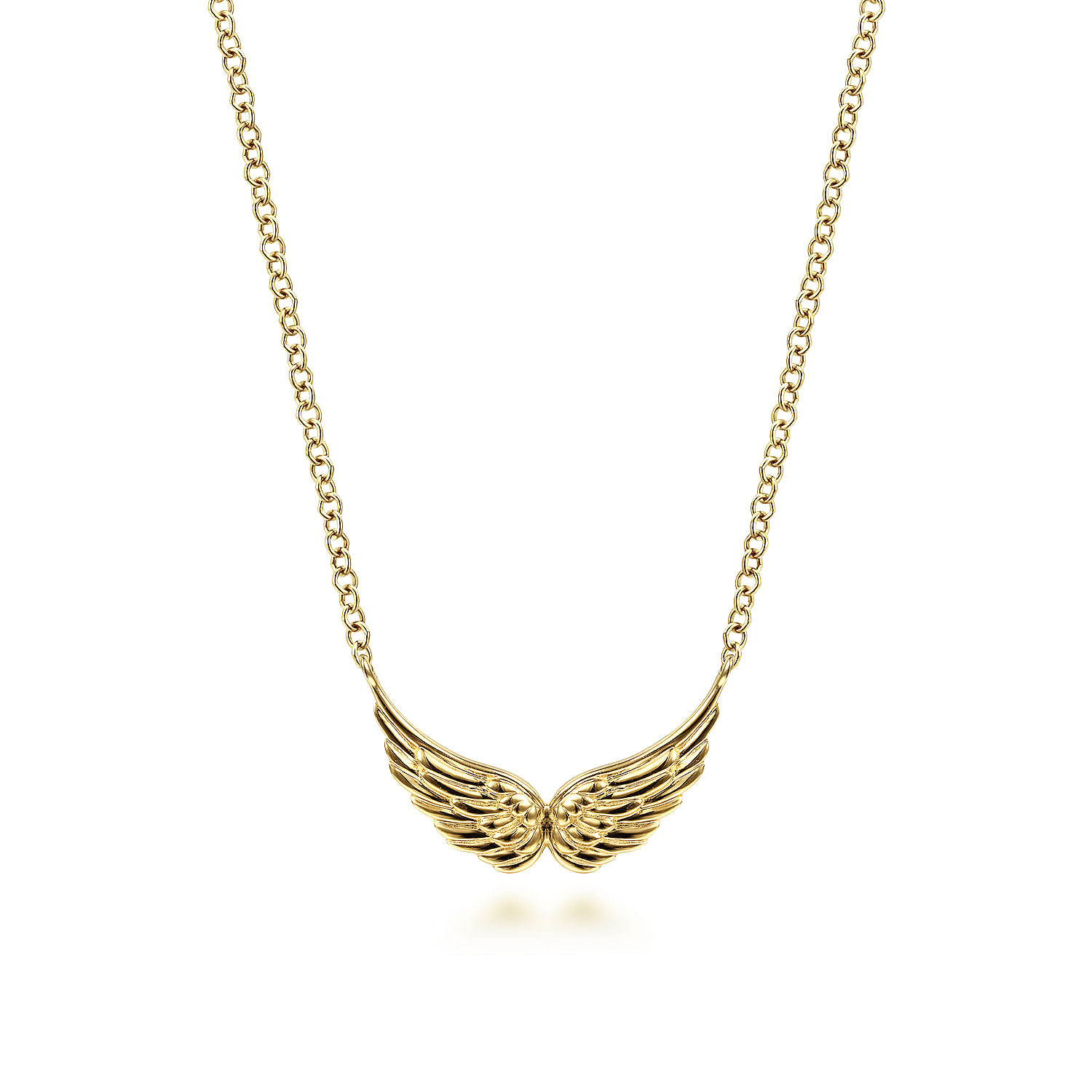 14K Yellow Gold Wings Necklace