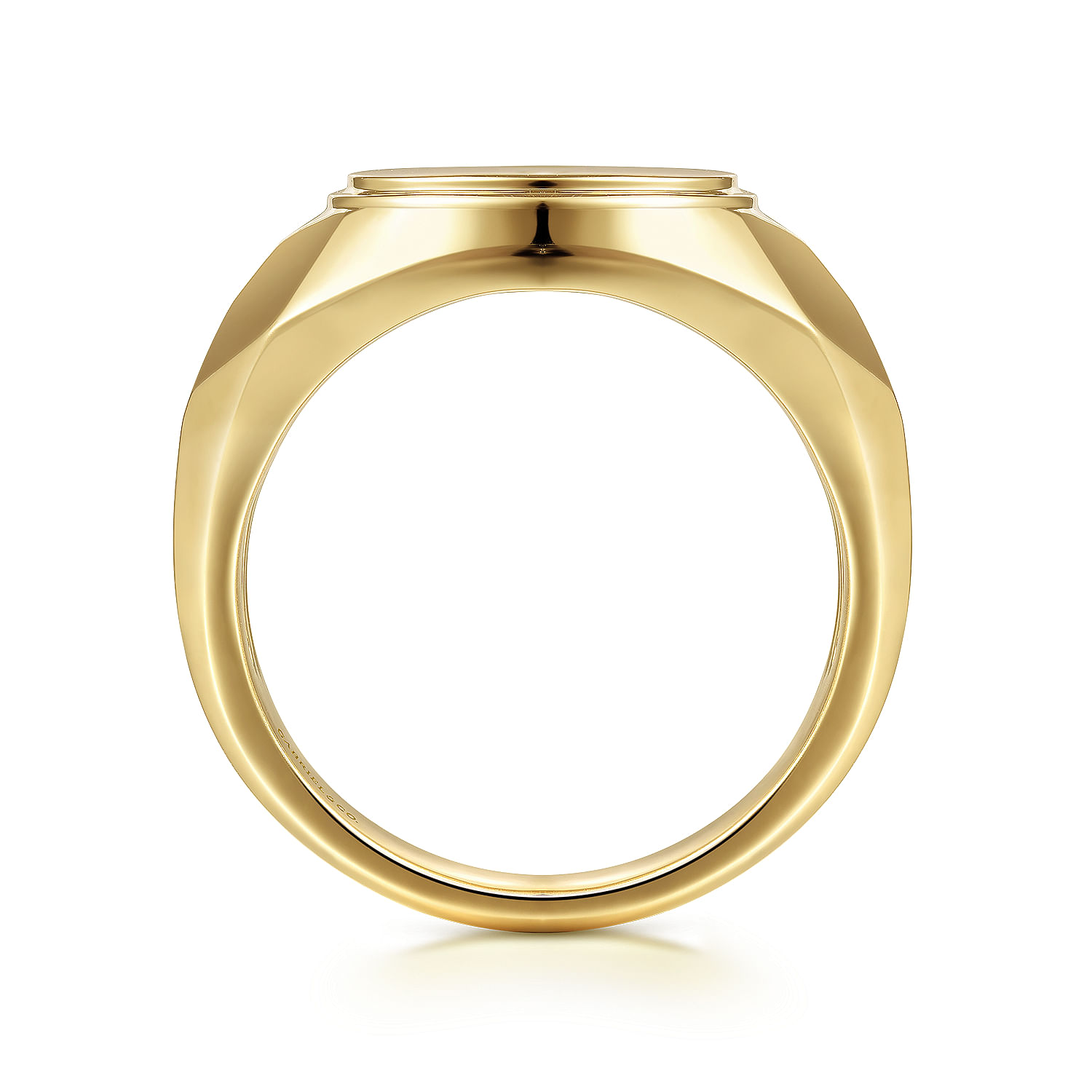 Wide 14K Yellow Gold RoundRing