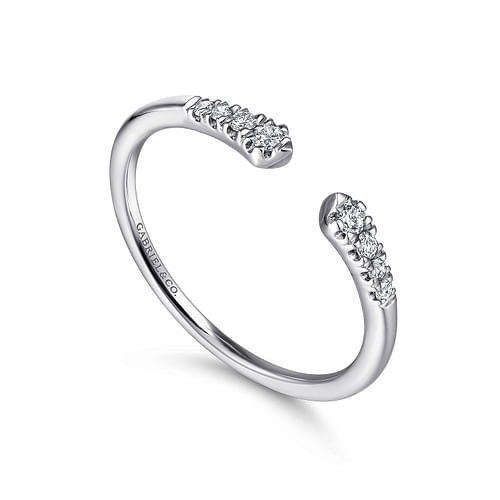 14K White Gold Split Diamond Stackable Ring | Shop 14k White Gold ...