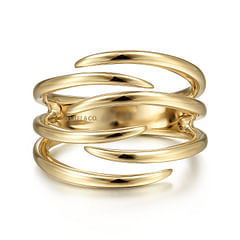 14K Yellow Gold Diamond Wide Bujukan Band Ladies Ring | Shop 14k Yellow ...