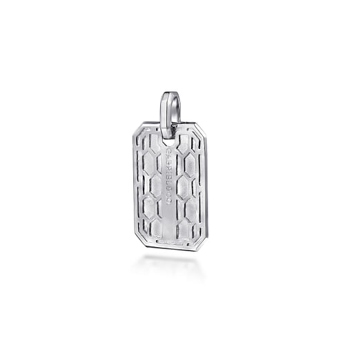 INOX Jewelry Stainless Steel Etched Anchor Dog Tag Pendant with Box Chain  SSP17454NK - Diamond Gallery
