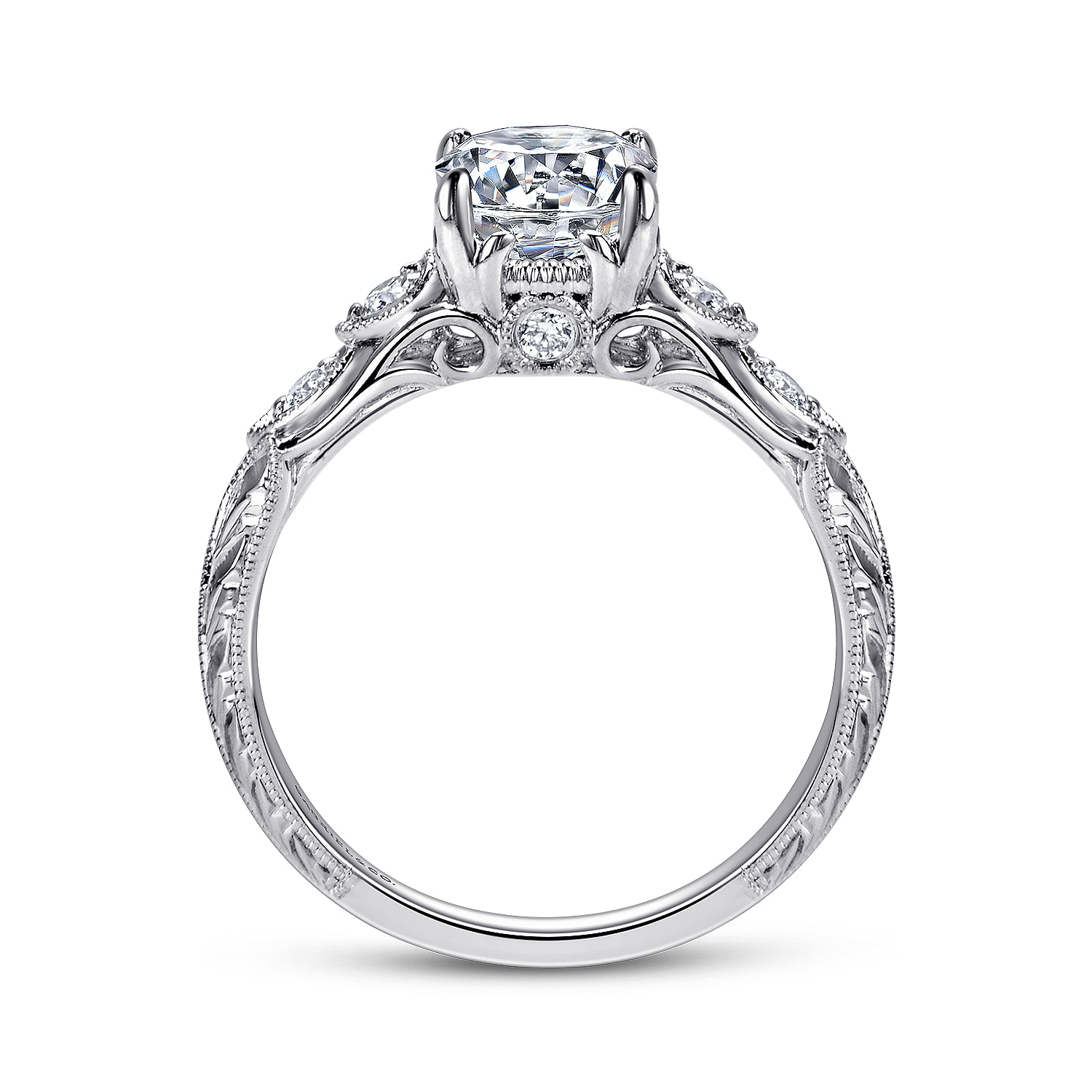 US size 7 Statement Anniversary White Round Diamond Fine Engement Ring157 