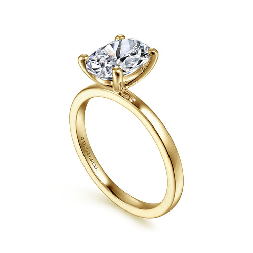 Paula - 14k Yellow Gold 2 Carat Oval Solitaire Engagement Ring @ $800 ...