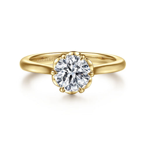 Tiona - 14k Yellow Gold 1 Carat Round Solitaire Engagement Ring @ $850 ...