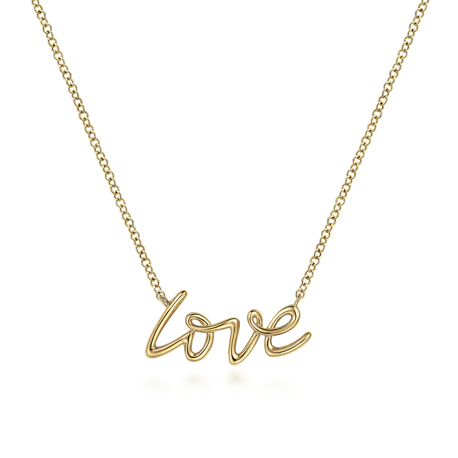 14K Yellow Gold Love Contemporary & Gold 14k Gabriel | Necklaces Co Yellow Necklace | Shop