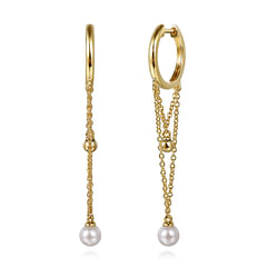 Huggie Earrings - Diamond & Gold Huggie Earrings | Gabriel & Co.