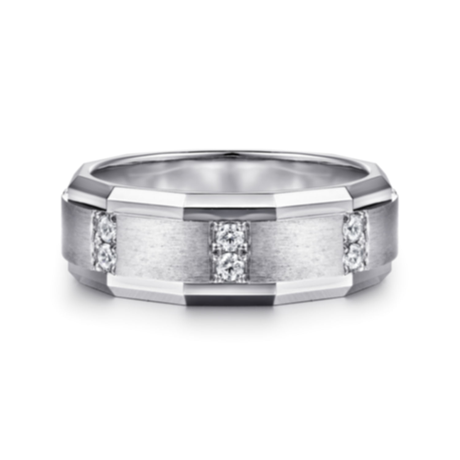 14k White Gold 0.33 Carat Diamond Mens Ring | Gabriel & Co.