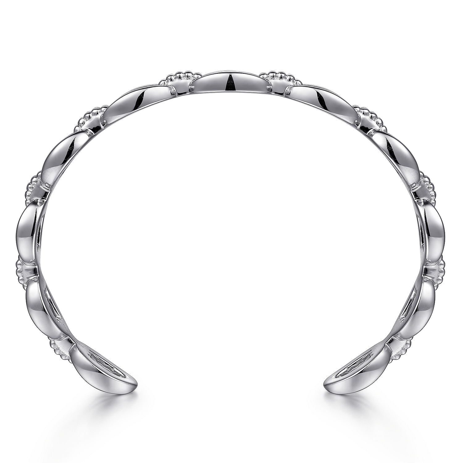 925 Sterling Silver Oval Link Cuff Bangle