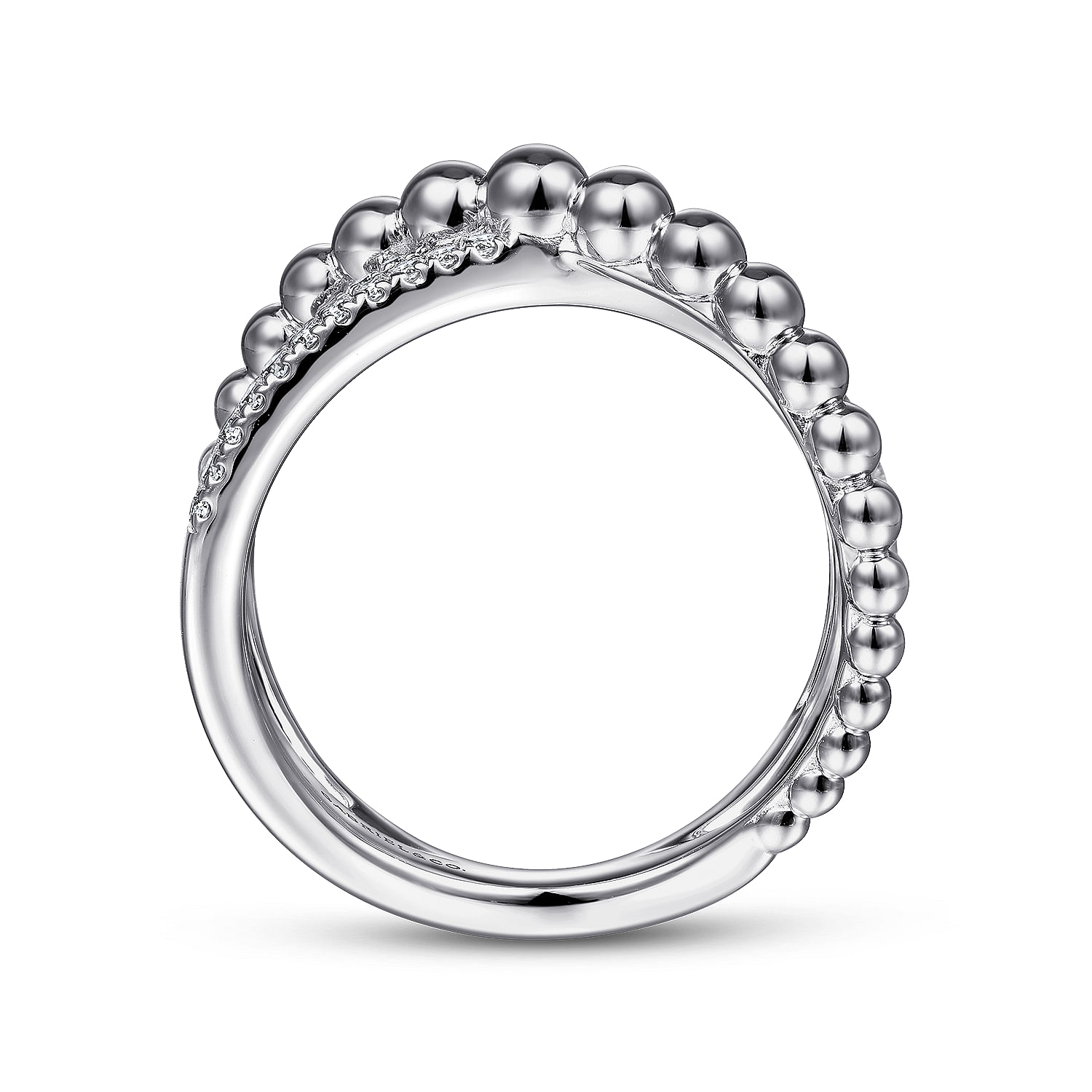 925 Sterling Silver White Sapphire Bujukan Criss Cross Ring