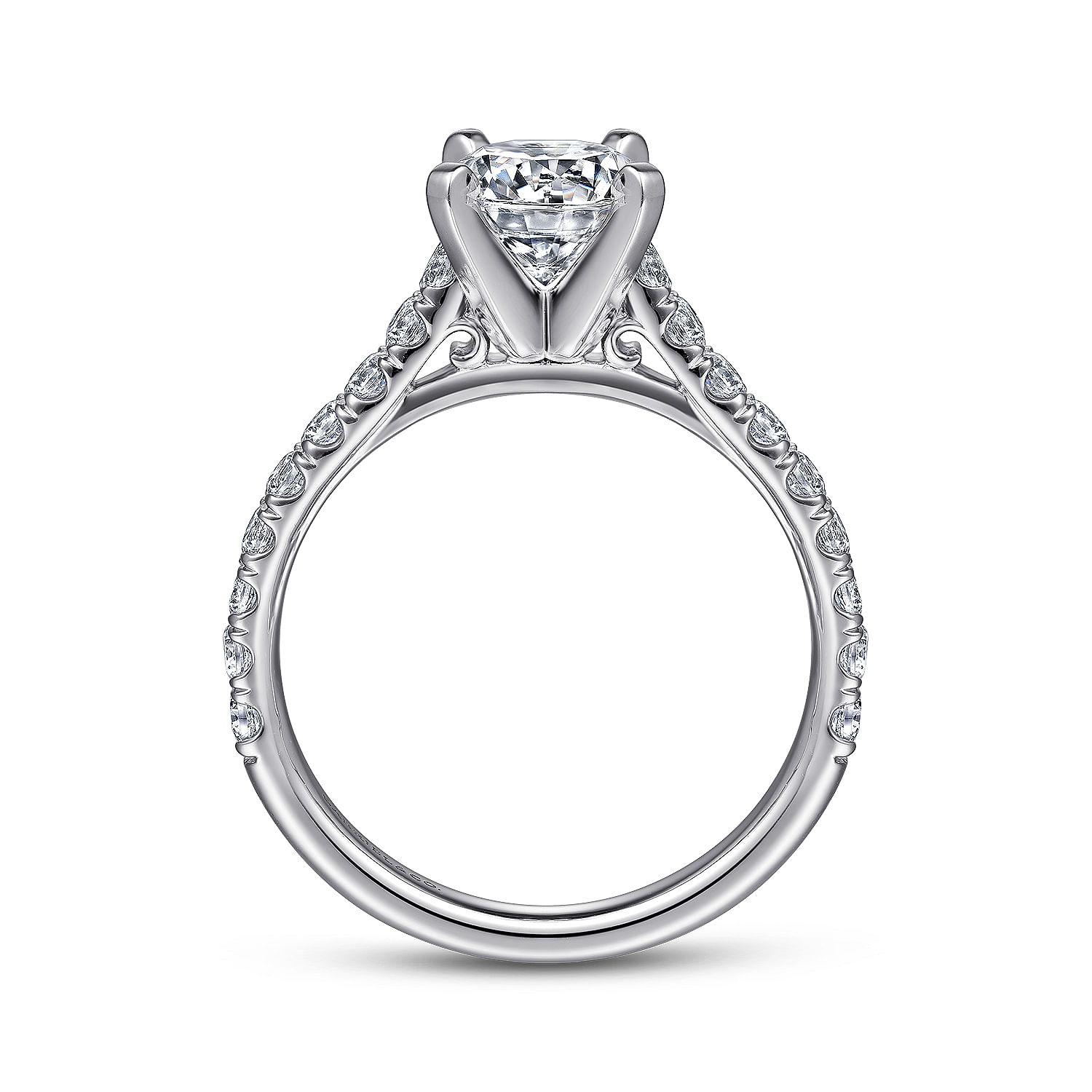 Erica - 14K White Gold Round Diamond Engagement Ring